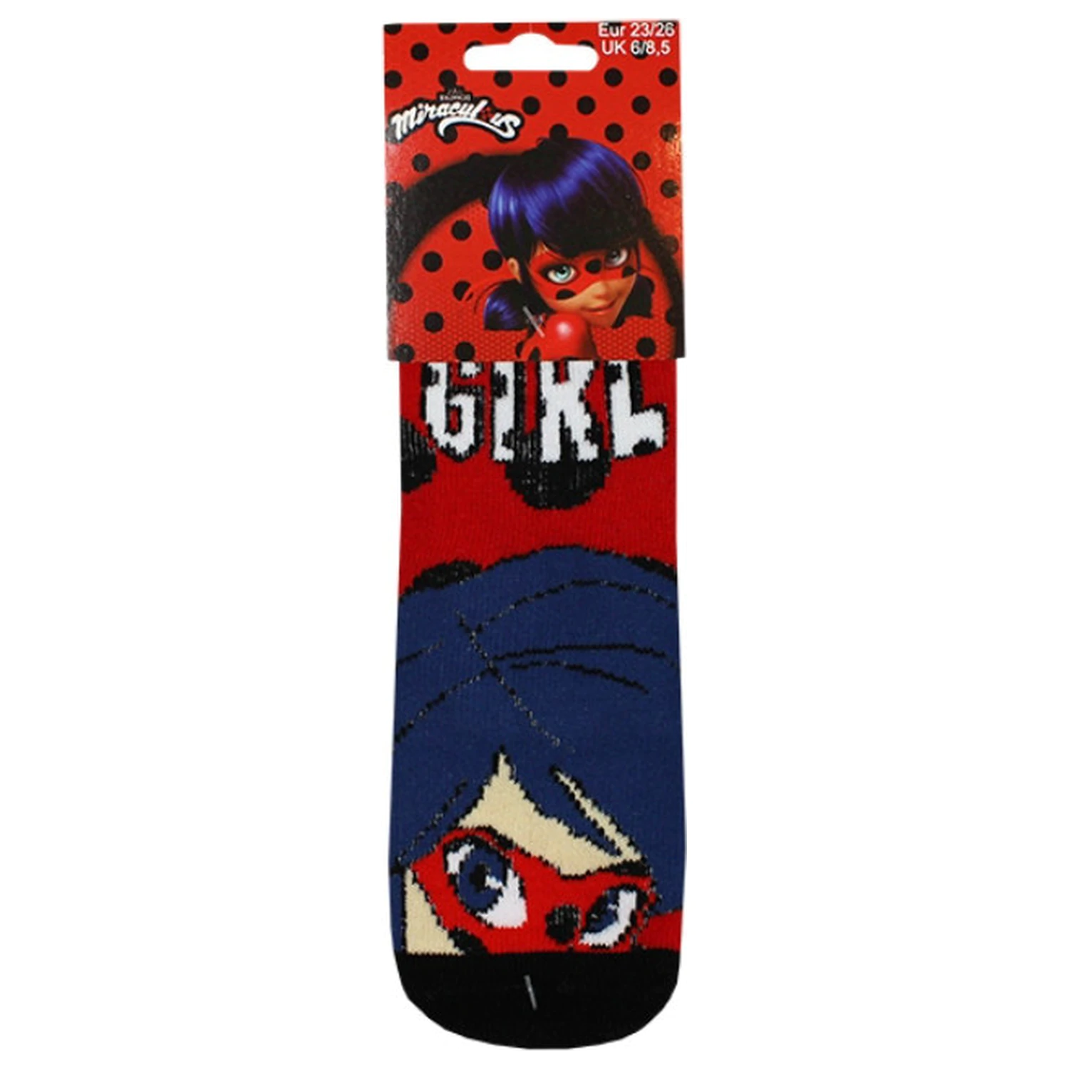 Miraculous: Tales of Ladybug & Cat Noir Czerwone Hero Grube Skarpety Dziecięce Antypoślizgowe 31/34 zdjęcie produktu