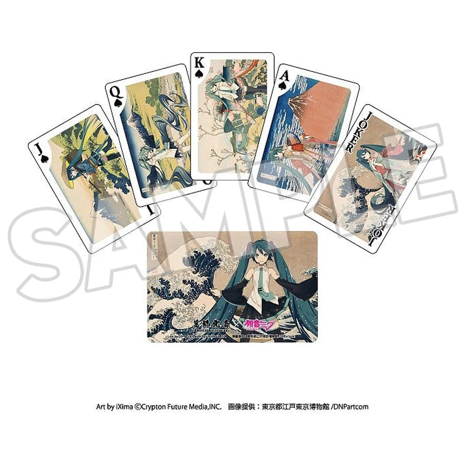 Katsushika Hokusai x Hatsune Miku Karty do gry zdjęcie produktu
