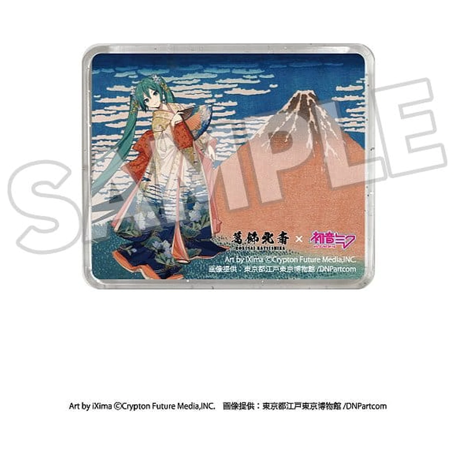 Katsushika Hokusai x Hatsune Miku Magnes 3D Thirty-six Views of Mount Fuji Fine Wind, Clear Morning zdjęcie produktu