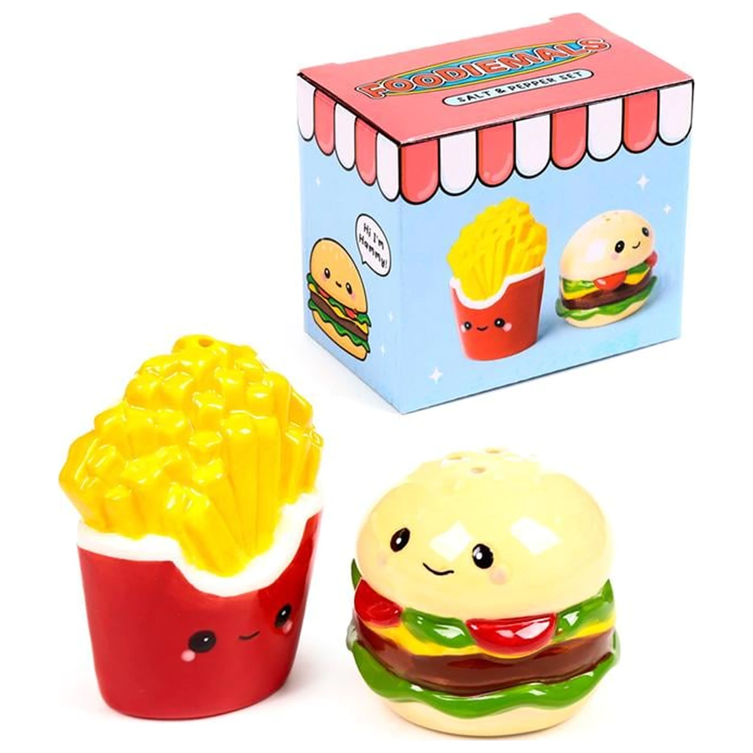 Kawaii Burger & Fries Solniczki i pieprzniczki zestaw zdjęcie produktu