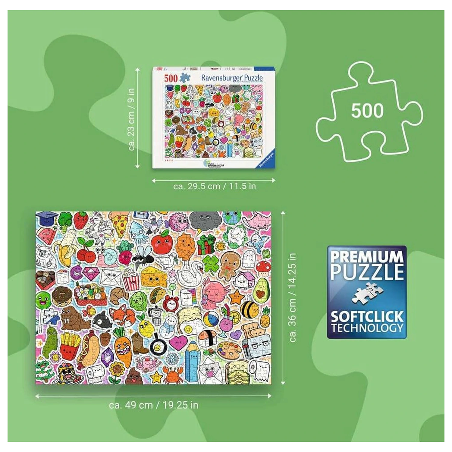 Kawaii Puzzle Jigsaw Słodki Kawaii Chaos (500 Elementów) zdjęcie produktu