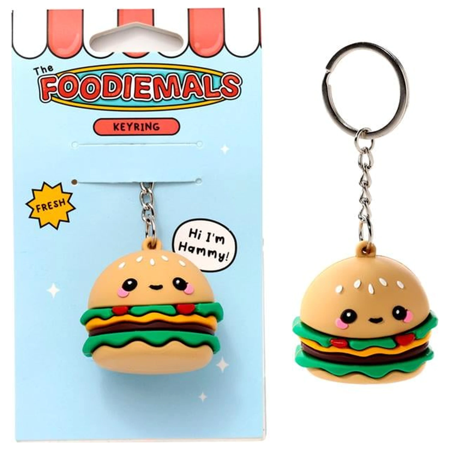 KAWAII Hammy the Burger Brelok do kluczy 3D PVC zdjęcie produktu