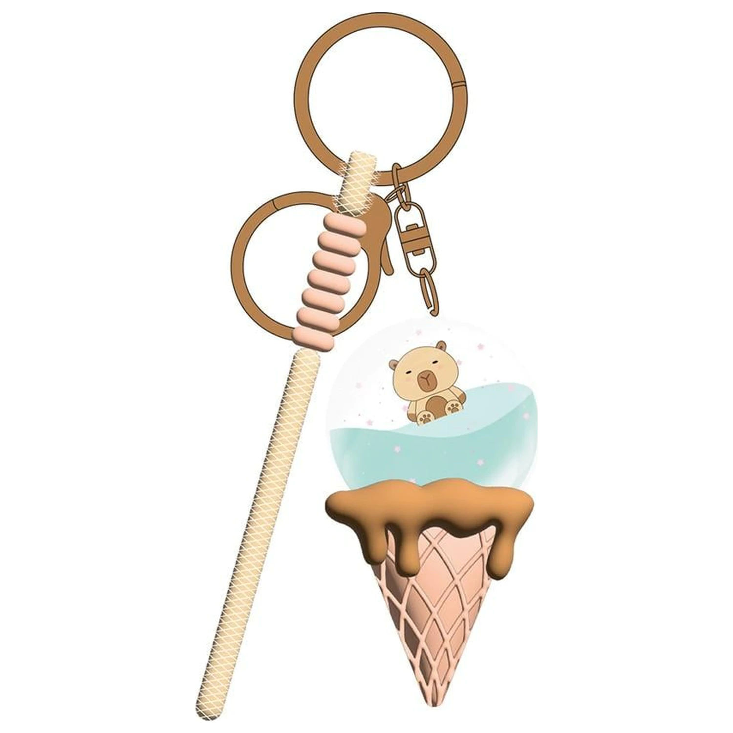 KAWAII Lody Kapibara Brelok zdjęcie produktu