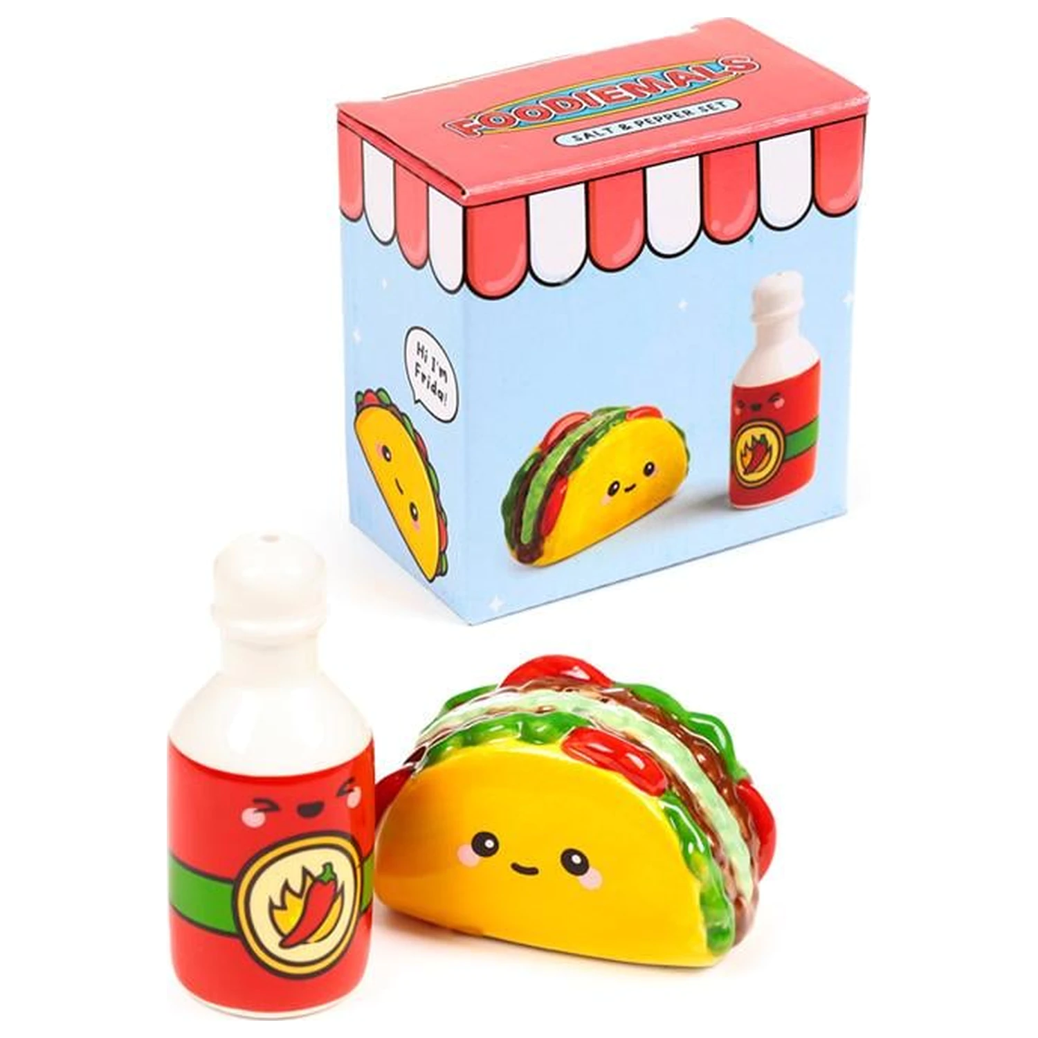 Kawaii Taco & Sauce Salt and Pepper Shakers Set zdjęcie produktu