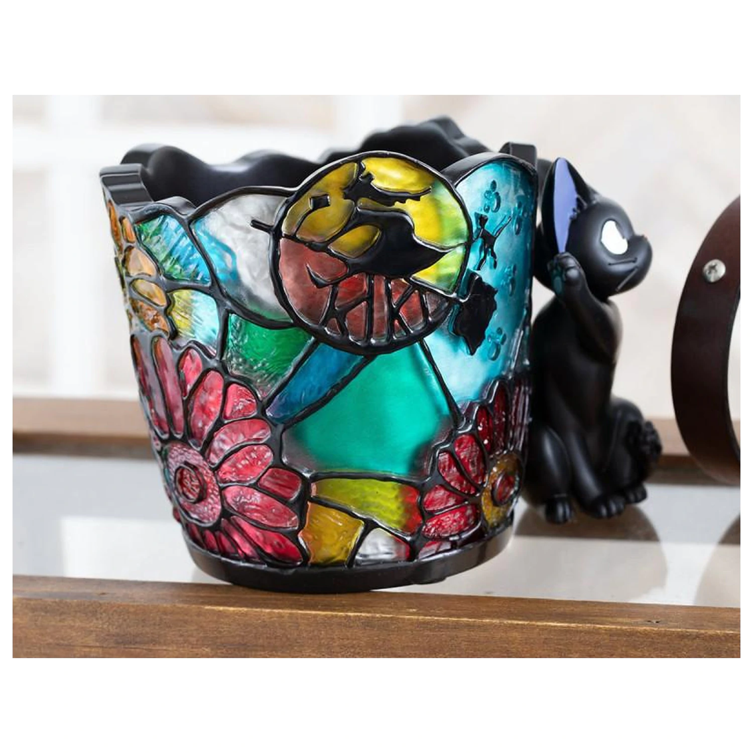 Kiki's Delivery Service Jiji Stained Glass Doniczka Planter Diorama 18.5 cm zdjęcie produktu