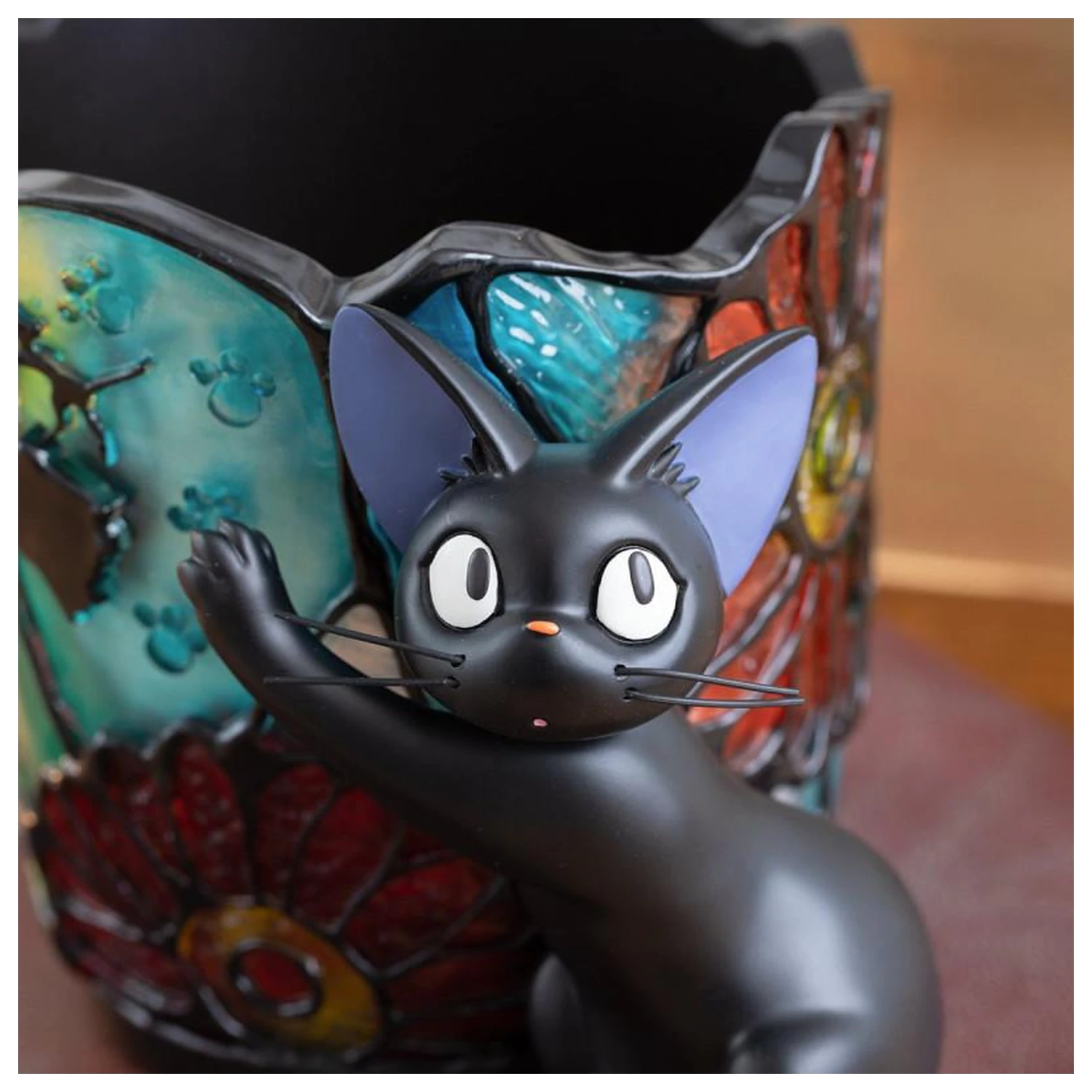 Kiki's Delivery Service Jiji Stained Glass Doniczka Planter Diorama 18.5 cm zdjęcie produktu
