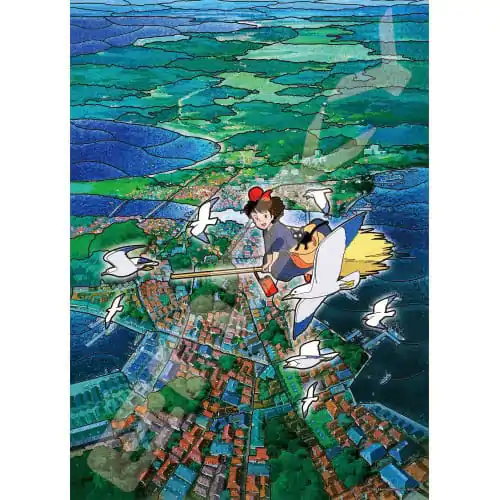 Kiki's Delivery Service Puzzle Witraż Niebo nad Miastem Koriko (500 elementów) zdjęcie produktu