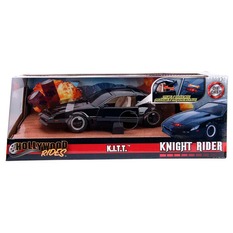 Knight Rider Diecast Model 1/24 1982 Pontiac Trans AM Try Me KITT – Model odlewany zdjęcie produktu