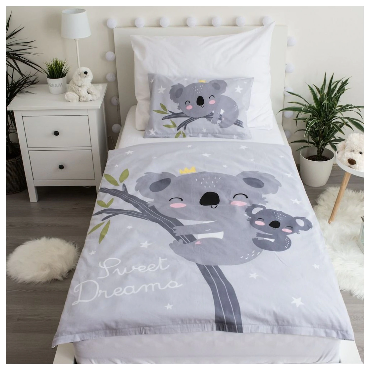 Koala Grey Poszewka na kołdrę dla malucha, przedszkolaka zdjęcie produktu