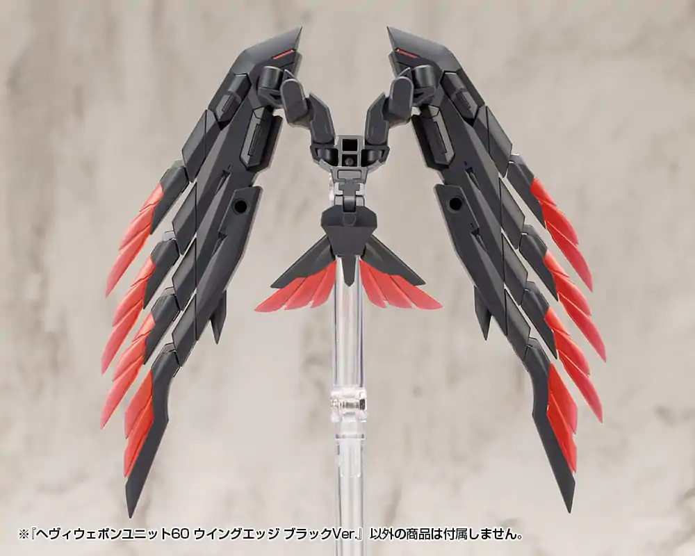 Kotobukiya M.S.G. Model Kit Accessory Set Heavy Weapon Unit 60 Wing Edge Black Ver. – Zestaw Akcesoriów do Modeli zdjęcie produktu
