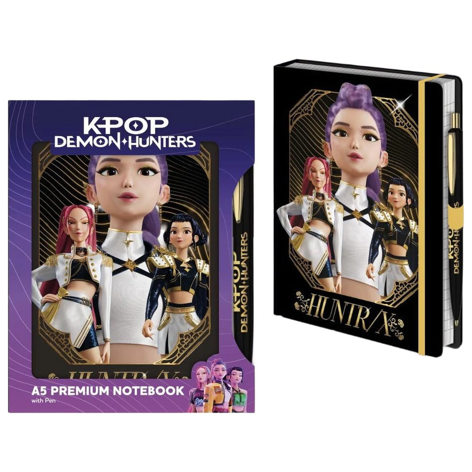 KPop Demon Hunters Notatnik z Długopisem A5 Premium Złoty zdjęcie produktu