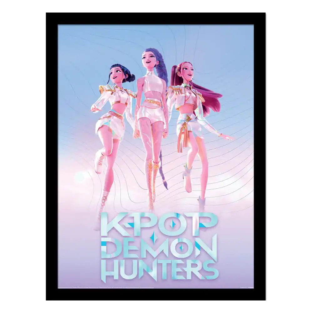 Plakat kolekcjonerski KPop Demon Hunters w ramce Trio zdjęcie produktu