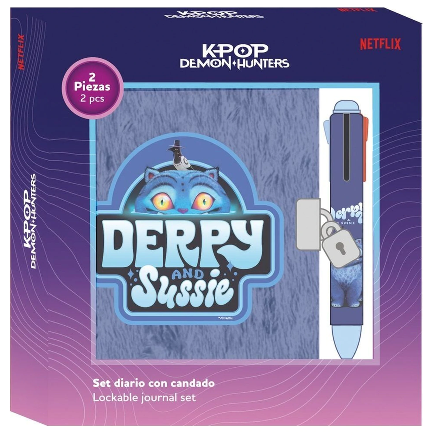 Kpop Demon Hunters Derpy zestaw diary + 4-kolorowy pen zdjęcie produktu