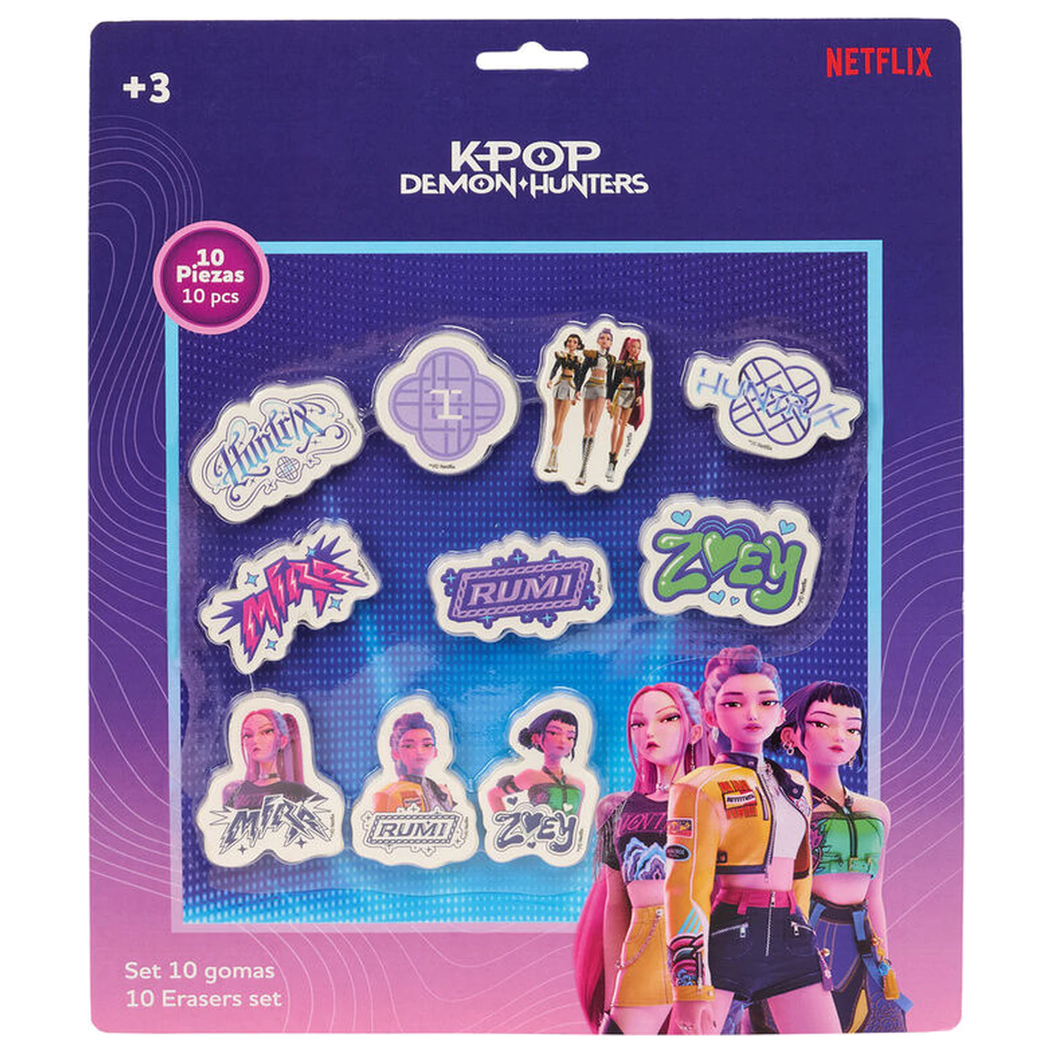 Kpop Demon Hunters zestaw gumek do ścierania zdjęcie produktu