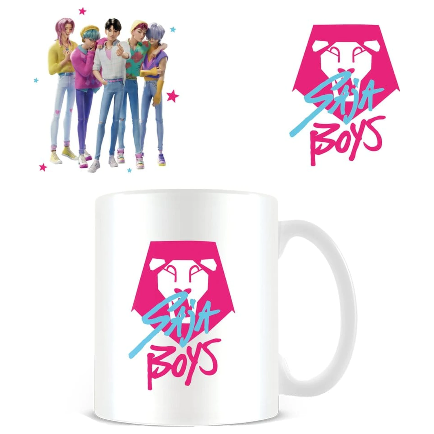 Kubek KPop Demon Hunters Saja Boys Biały zdjęcie produktu