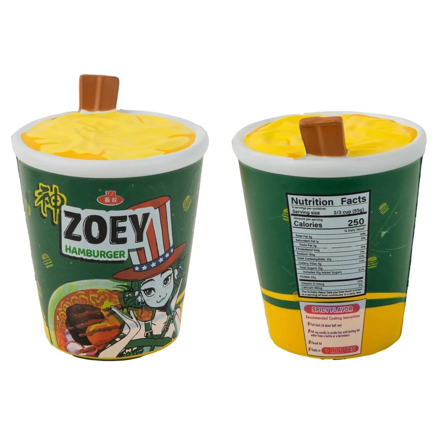 KPop Demon Hunters Squishy Antystresowa Figurka Zoey Hamburger Noodles zdjęcie produktu