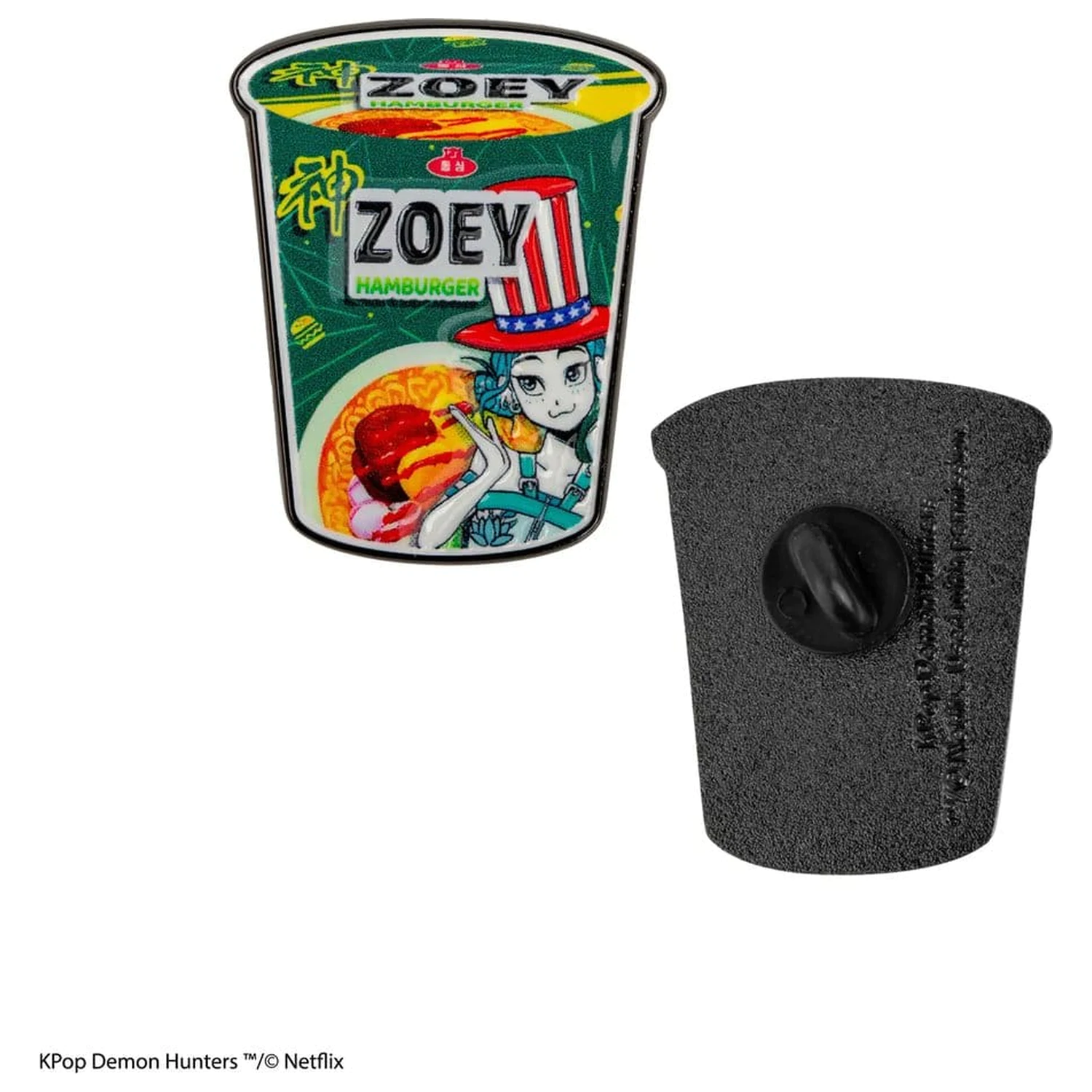 KPop Demon Hunters Pin Zoey Hamburger Noodles zdjęcie produktu