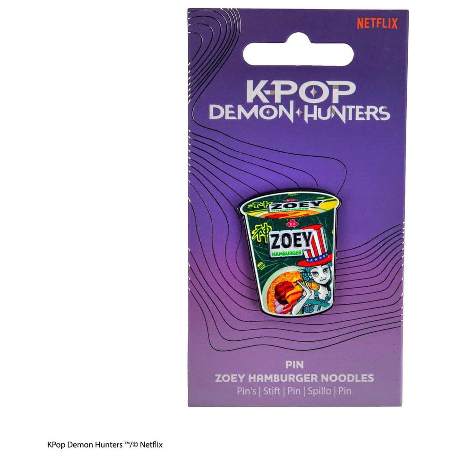 KPop Demon Hunters Pin Zoey Hamburger Noodles zdjęcie produktu