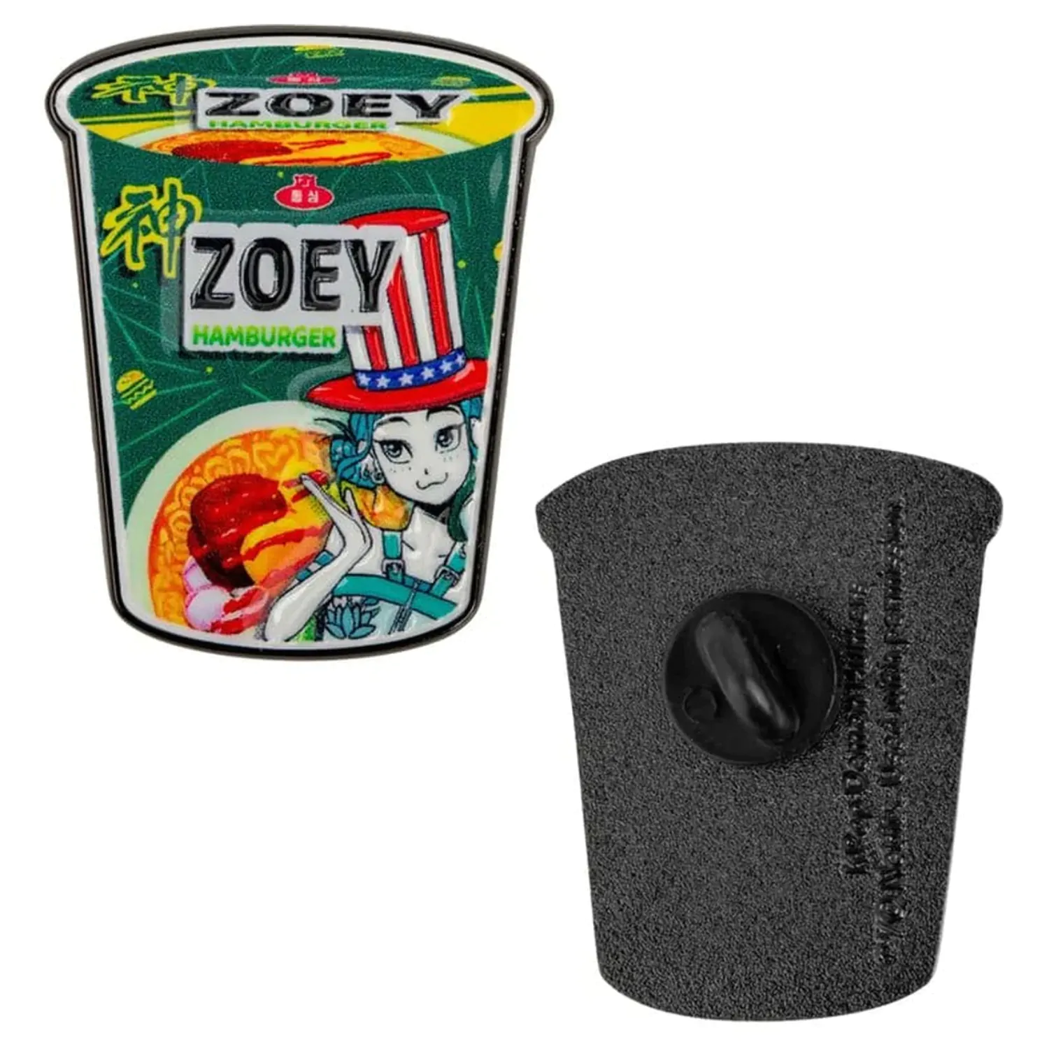 KPop Demon Hunters Pin Zoey Hamburger Noodles zdjęcie produktu