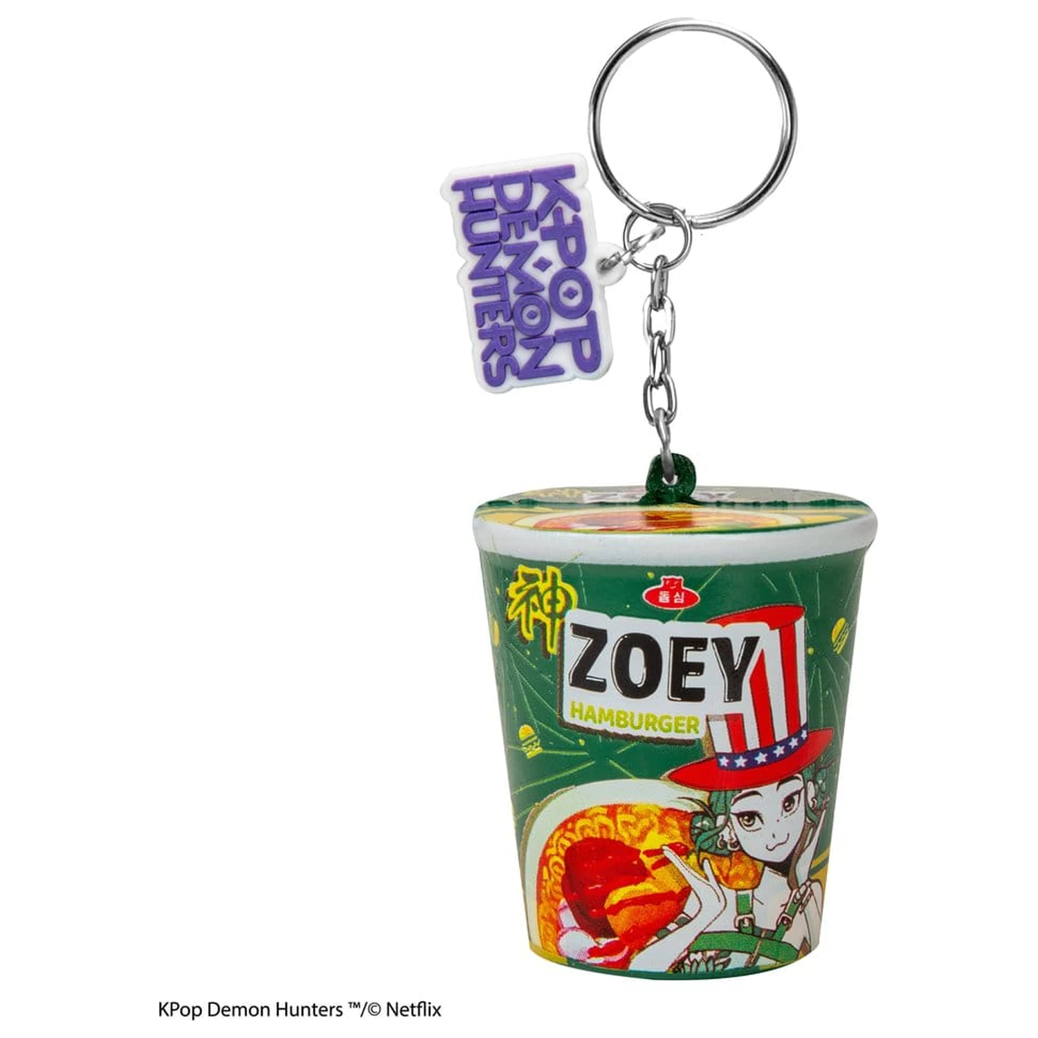 KPop Demon Hunters Gniotący brelok Zoey Hamburger Noodles zdjęcie produktu