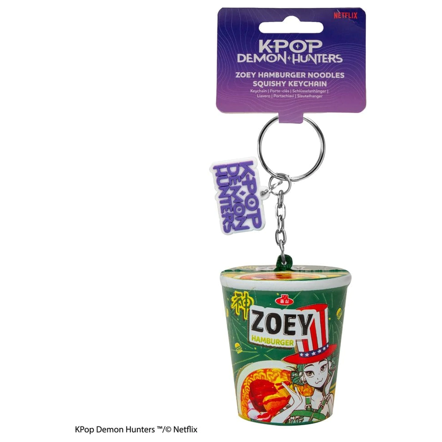KPop Demon Hunters Gniotący brelok Zoey Hamburger Noodles zdjęcie produktu