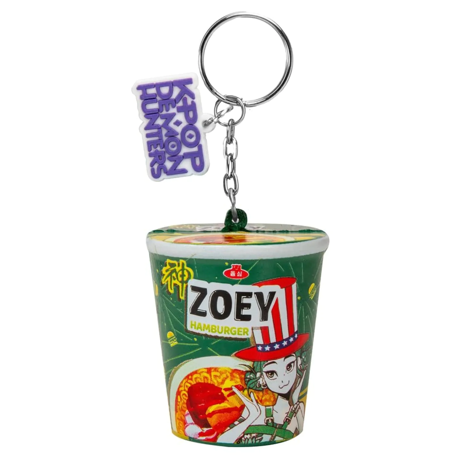 KPop Demon Hunters Gniotący brelok Zoey Hamburger Noodles zdjęcie produktu