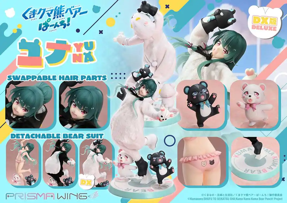 Kuma Kuma Kuma Bear Punch! Prisma Wing PVC Statuetka 1/7 Yuna Deluxe Version 28 cm zdjęcie produktu