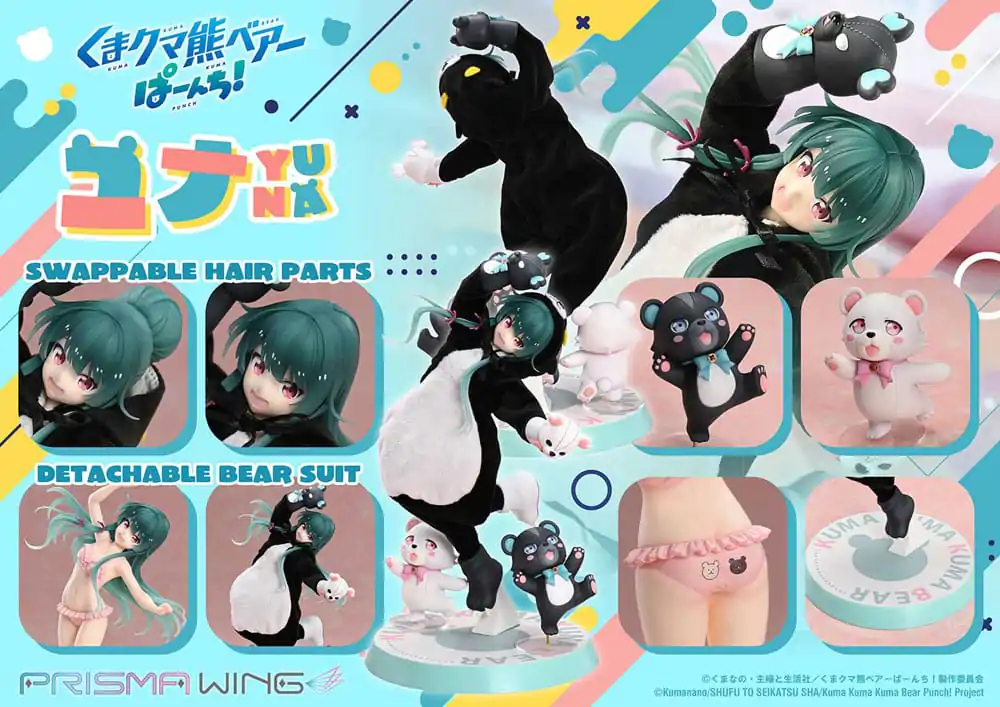 Kuma Kuma Kuma Bear Punch! Prisma Wing PVC Statuetka 1/7 Yuna 28 cm zdjęcie produktu