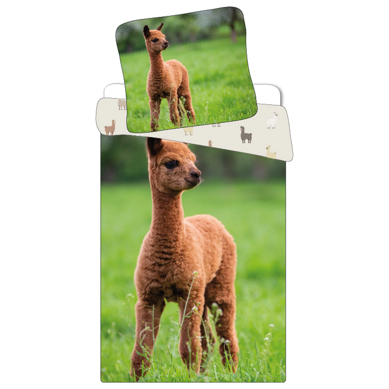 Poszewka na kołdrę dla dzieci i przedszkolaków Llama Field zdjęcie produktu