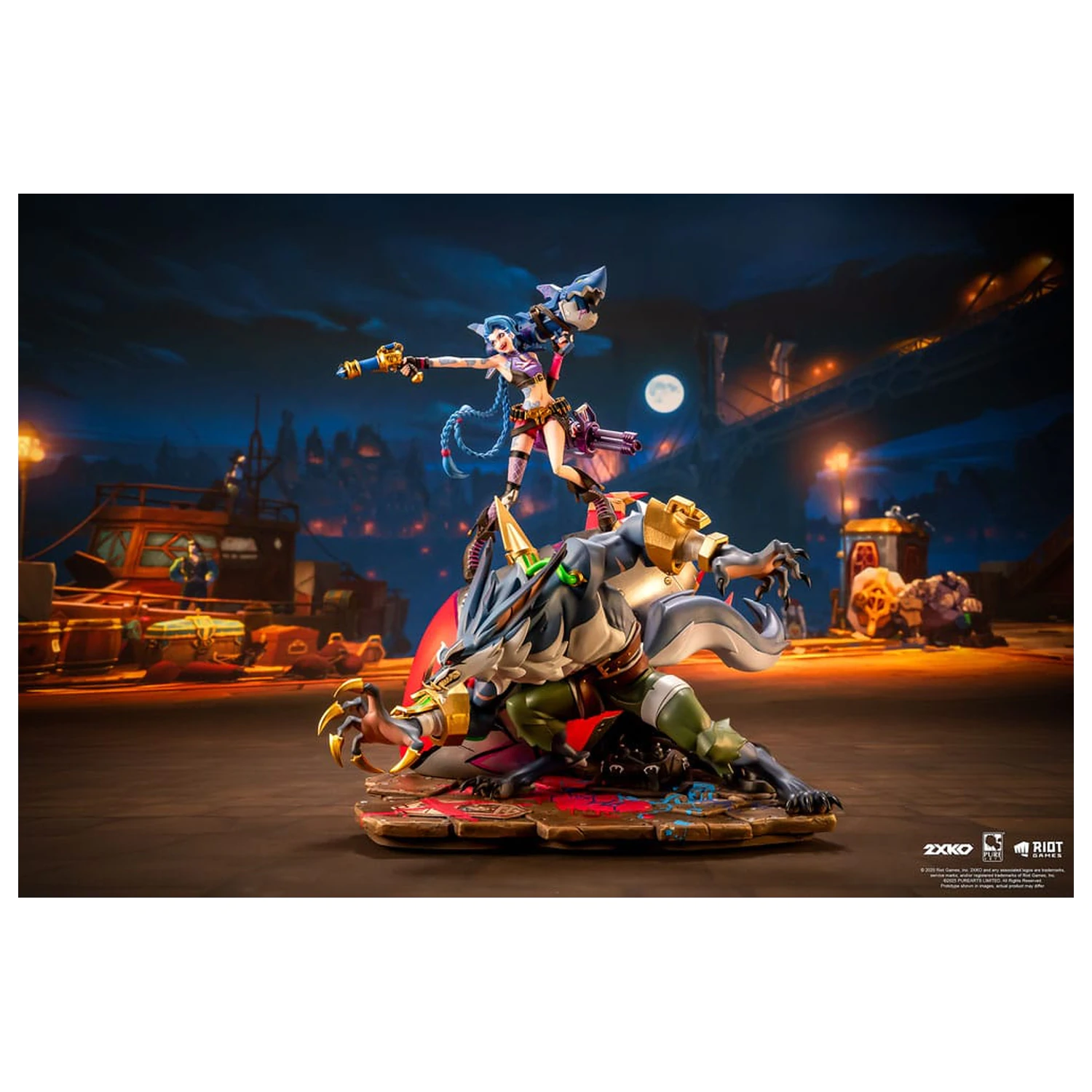 League of Legends Statuetka 1/10 2XKO Jinx & Warwick Diorama 37 cm zdjęcie produktu