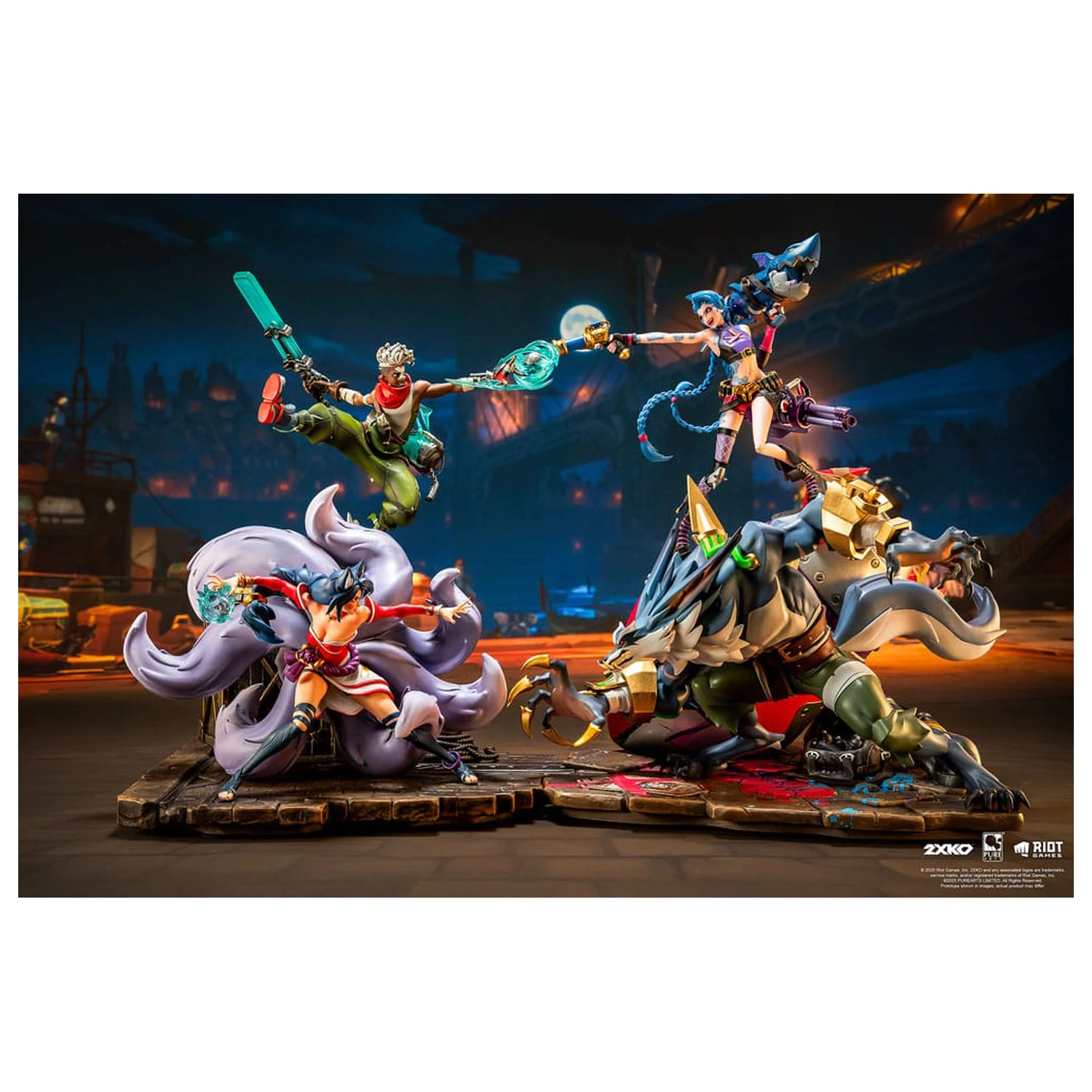 League of Legends Statuetka 1/10 2XKO Jinx & Warwick Diorama 37 cm zdjęcie produktu