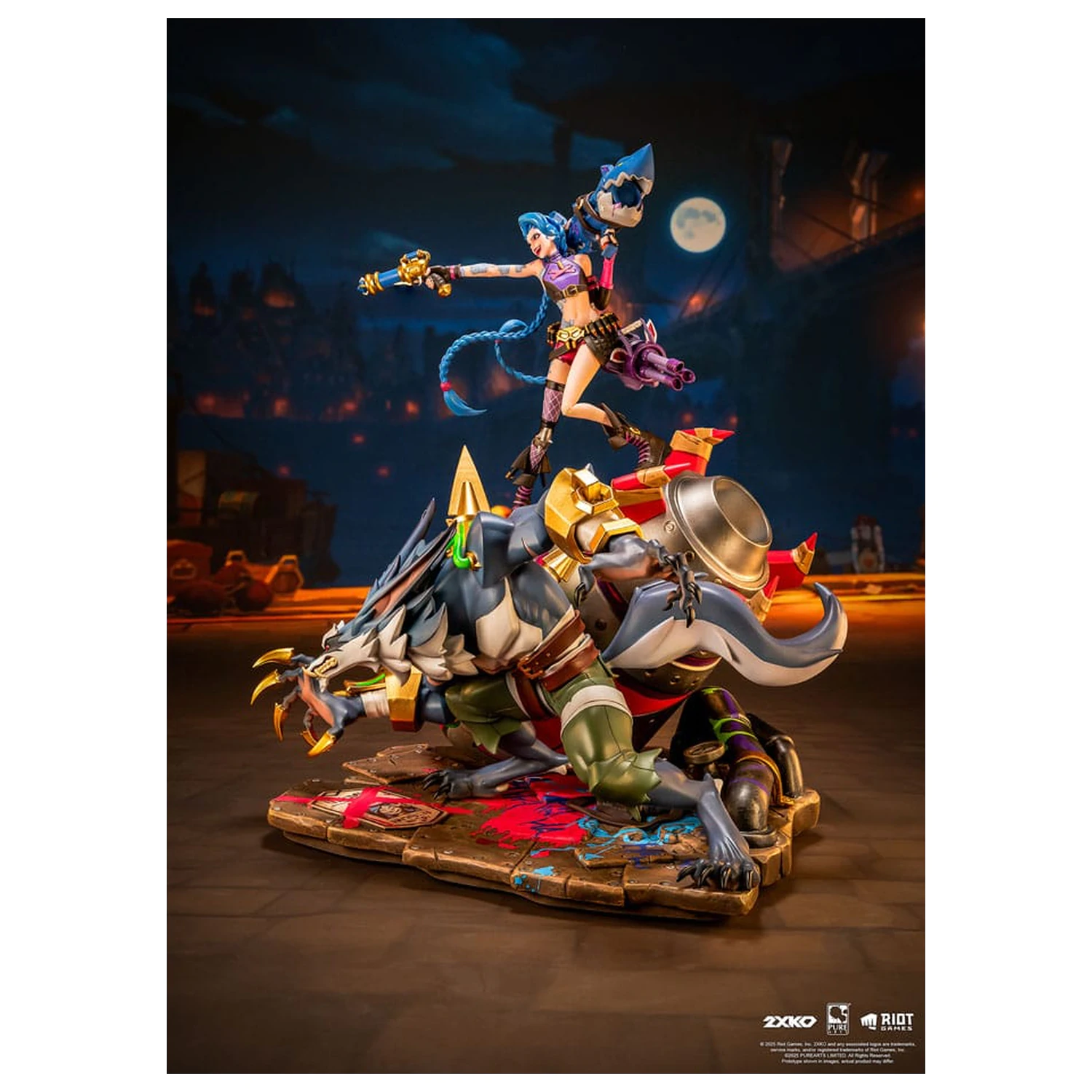League of Legends Statuetka 1/10 2XKO Jinx & Warwick Diorama 37 cm zdjęcie produktu