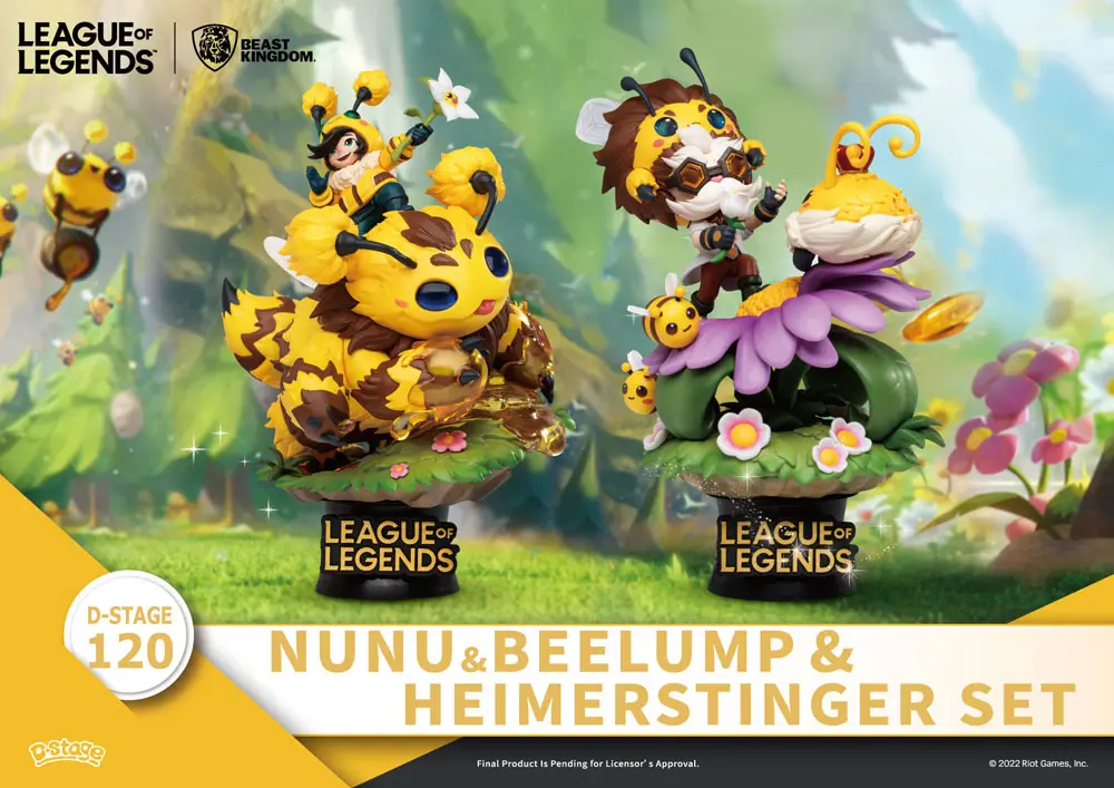 League of Legends D-Stage PVC Diorama Set Nunu &amp; Beelump &amp; Heimerstinger 16 cmLeague of Legends D-Stage Zestaw Dioramy PVC Nunu &amp; Beelump &amp; Heimerstinger 16 cm zdjęcie produktu