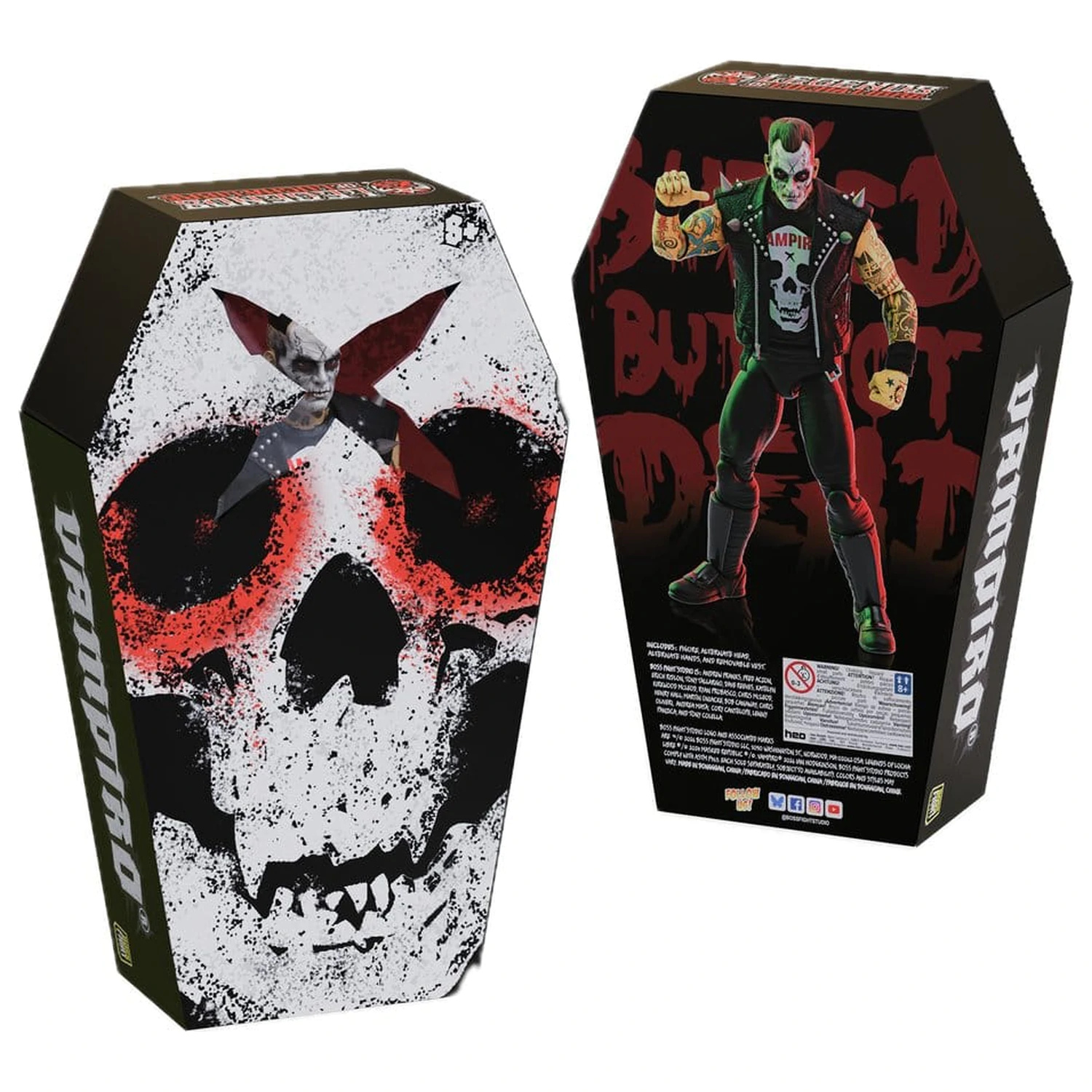 Figurka akcji Legends of Lucha Libre Fanaticos Vampiro Coffin Box Resurrected 15 cm zdjęcie produktu