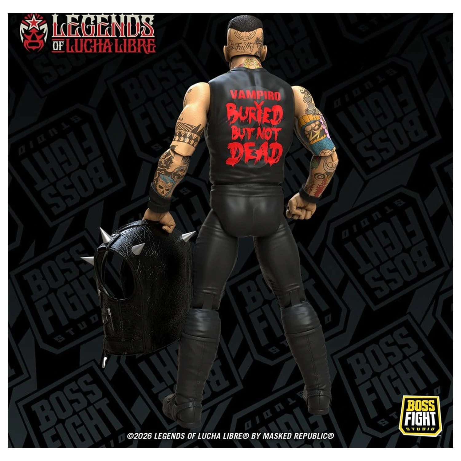 Figurka akcji Legends of Lucha Libre Fanaticos Vampiro Coffin Box Resurrected 15 cm zdjęcie produktu