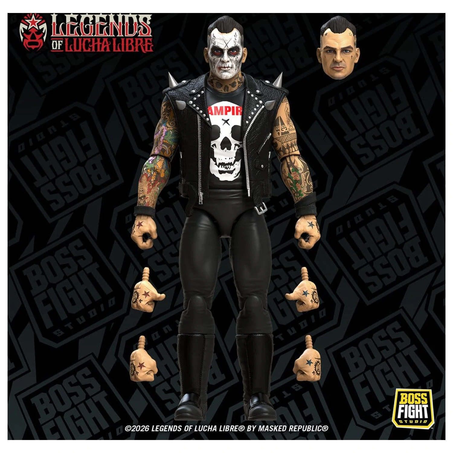 Figurka akcji Legends of Lucha Libre Fanaticos Vampiro Coffin Box Resurrected 15 cm zdjęcie produktu