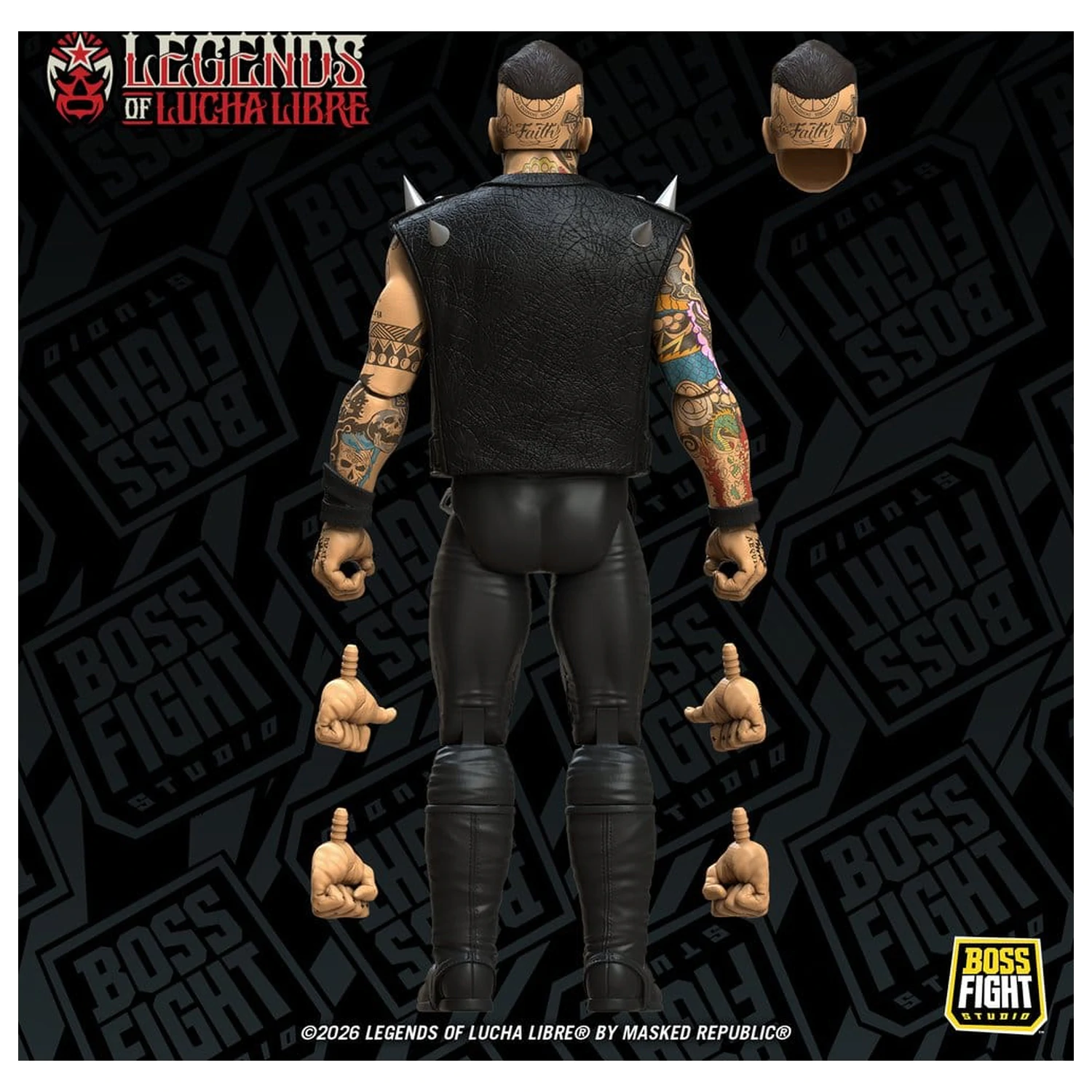 Figurka akcji Legends of Lucha Libre Fanaticos Vampiro Coffin Box Resurrected 15 cm zdjęcie produktu