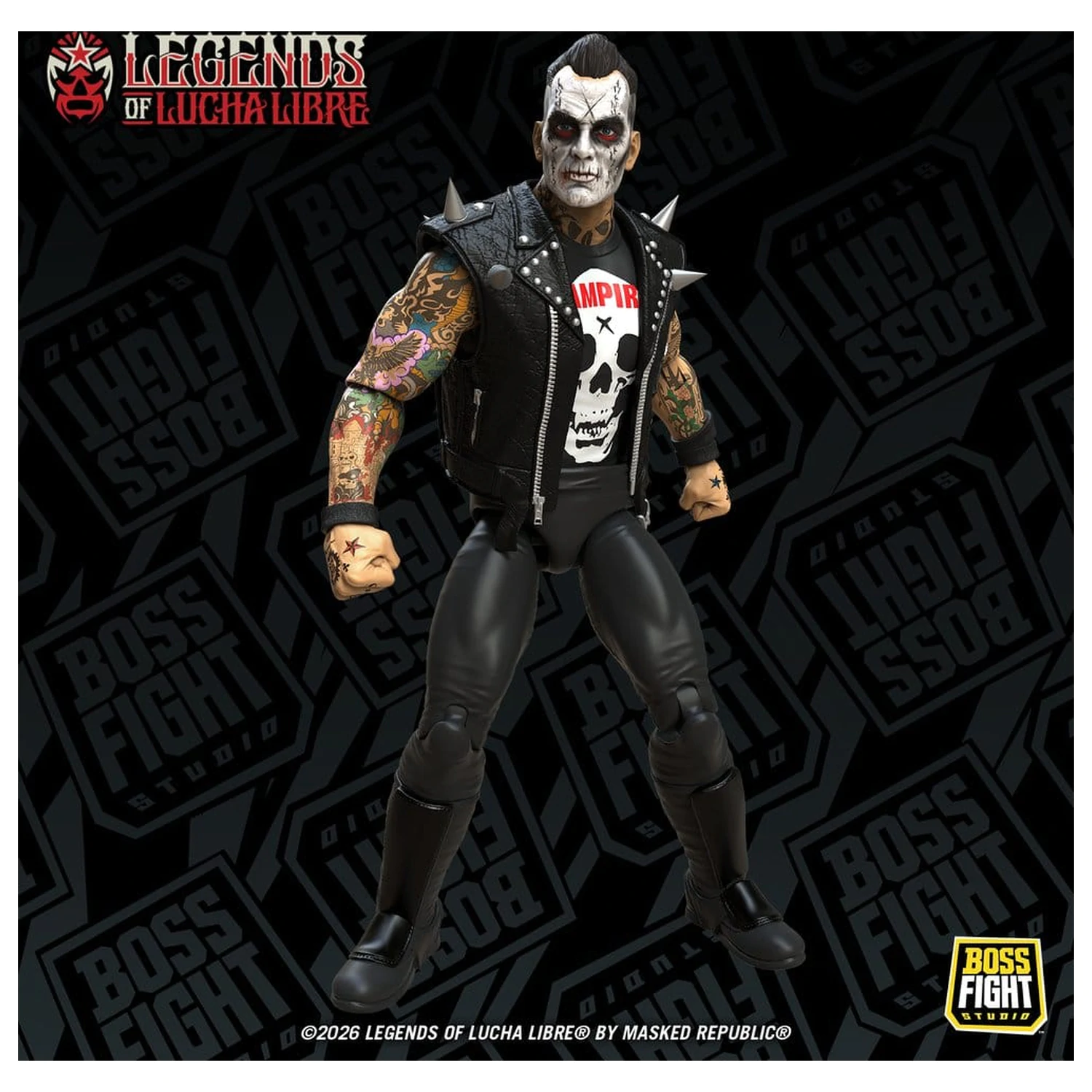 Figurka akcji Legends of Lucha Libre Fanaticos Vampiro Coffin Box Resurrected 15 cm zdjęcie produktu