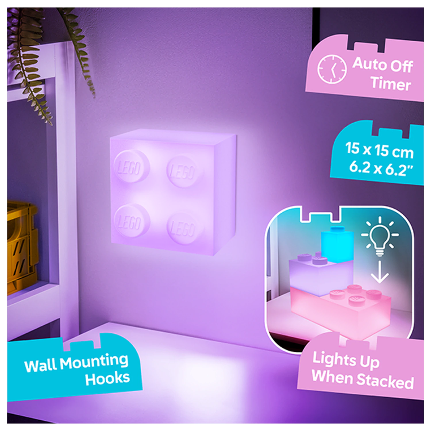 LEGO Lilac 2x2 cegła Light 15x15cm zdjęcie produktu