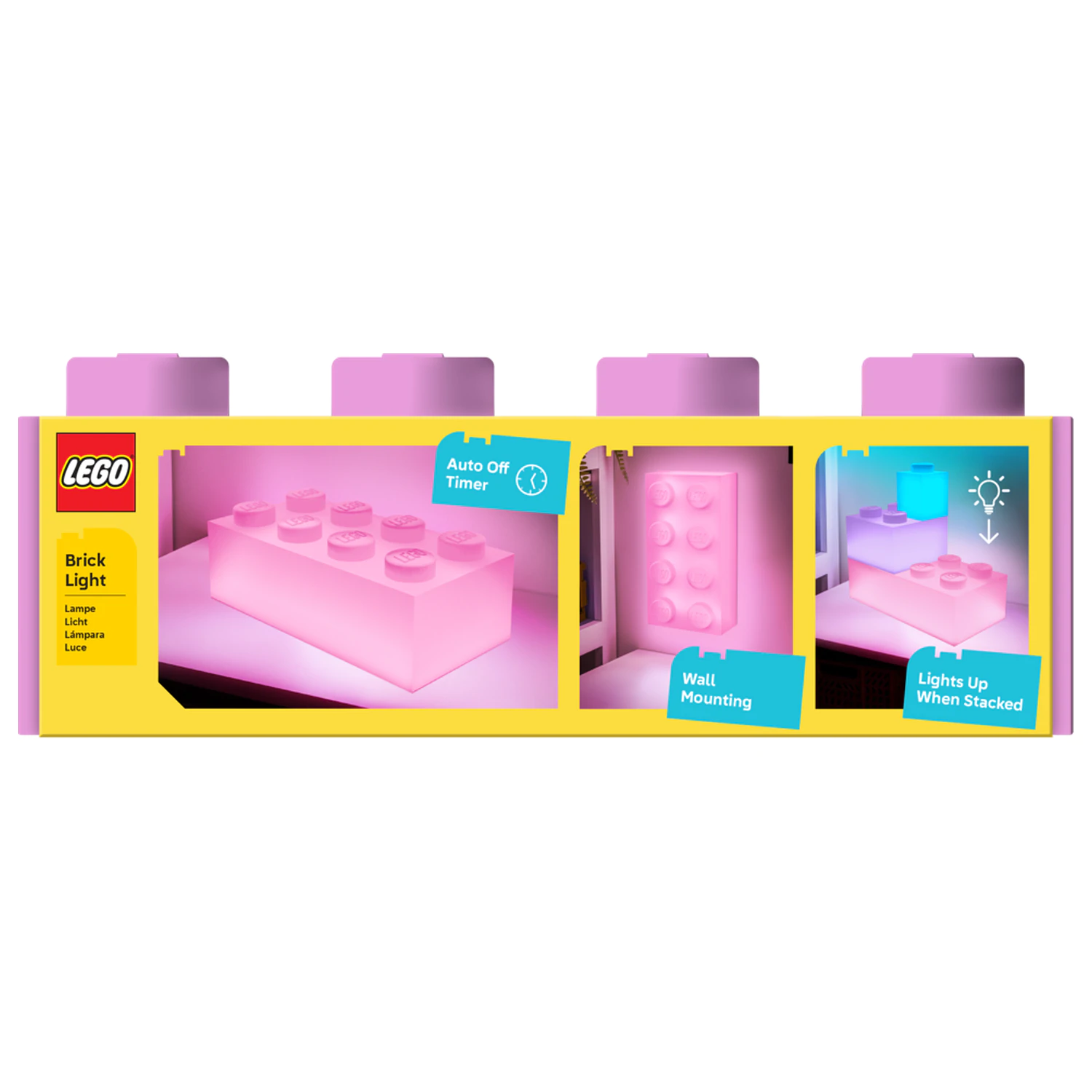 LEGO Różowy klocek 4x2 cegła Light 31x15 cm zdjęcie produktu