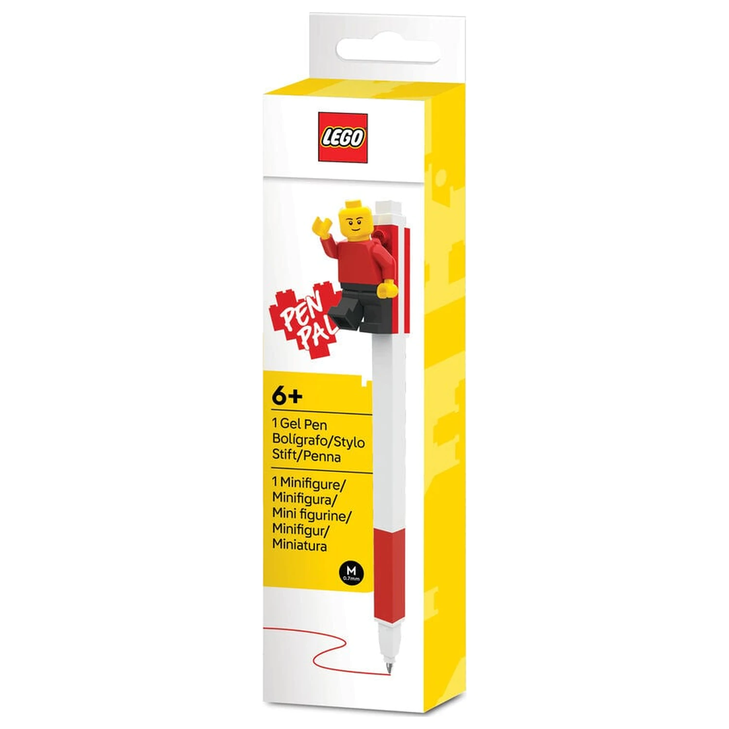 Lego czerwony długopis żelowy z minifigurką zdjęcie produktu