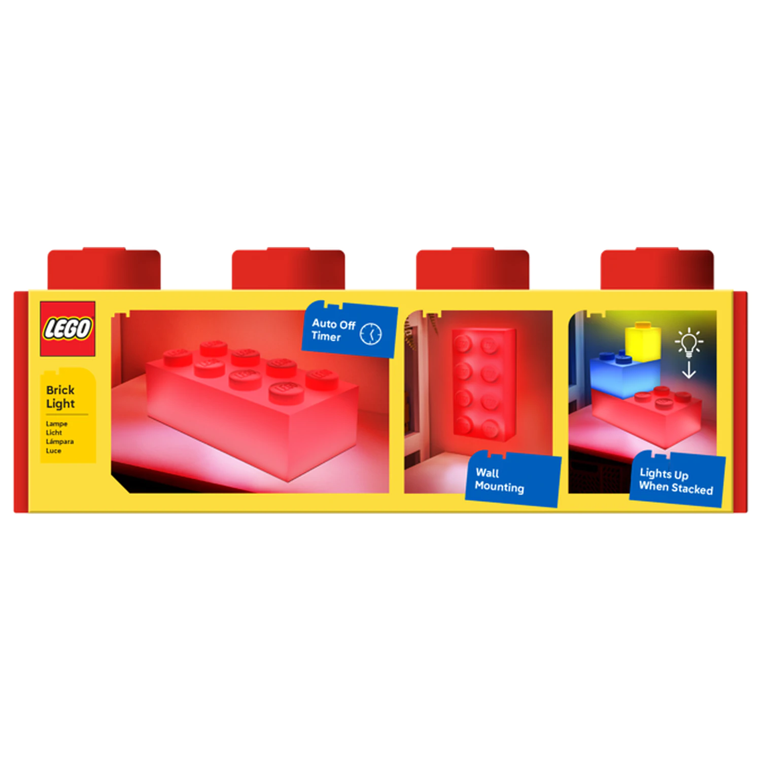 LEGO Czerwony Klocek 4x2 Światło 31x15cm zdjęcie produktu