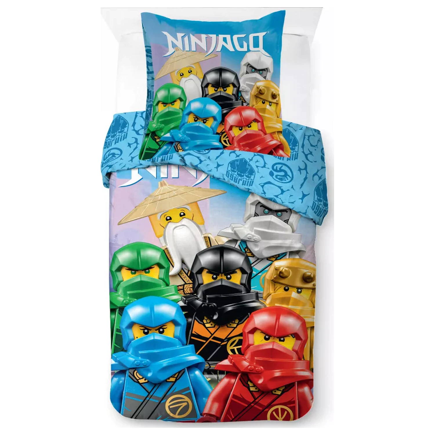 Lego Ninjago Skybound Village Poszwa na kołdrę dla dzieci i przedszkolaków zdjęcie produktu
