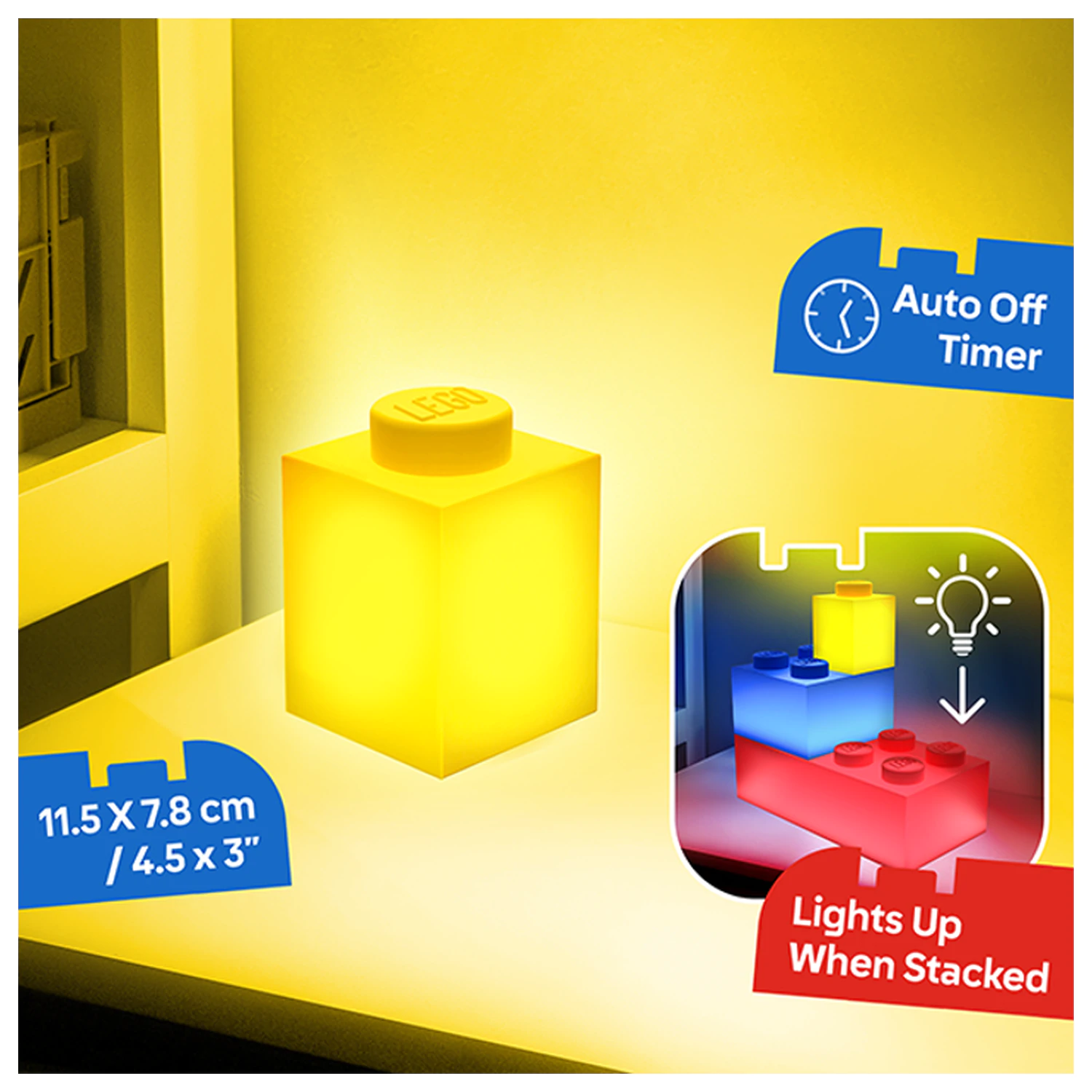LEGO Żółta cegiełka 1x1 Light brick zdjęcie produktu