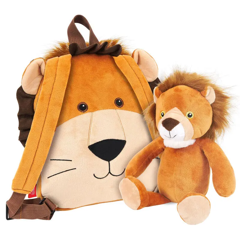 Dwustronny plecak Lenny Lion z pluszową zabawką 25 cm zdjęcie produktu