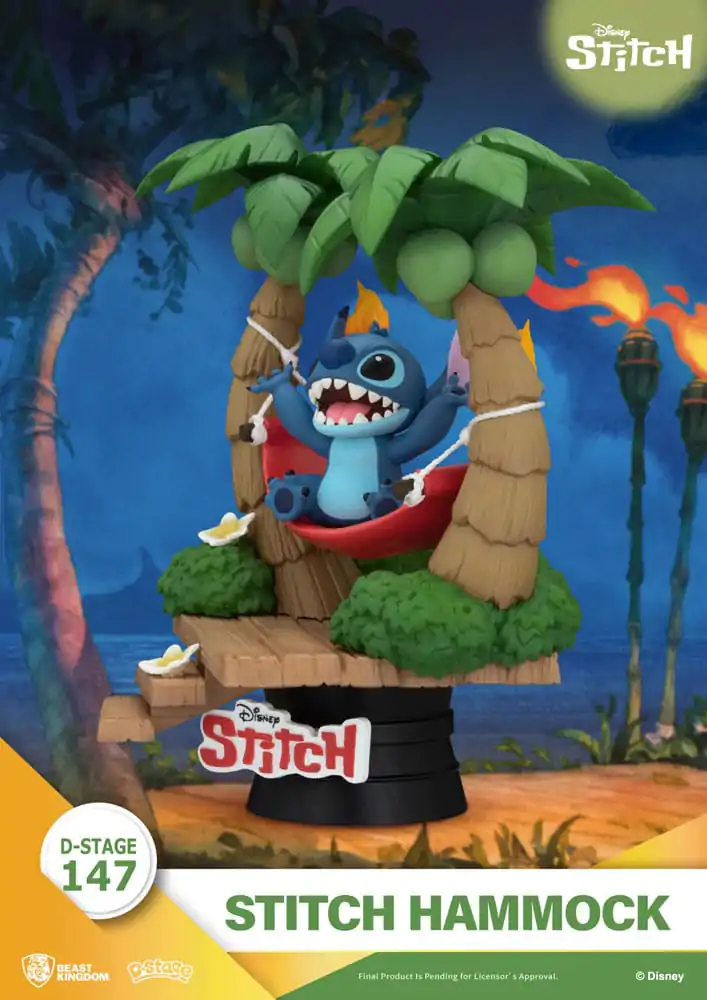 Lilo & Stitch D-Stage PVC Diorama Stitch Hammock 13 cm zdjęcie produktu