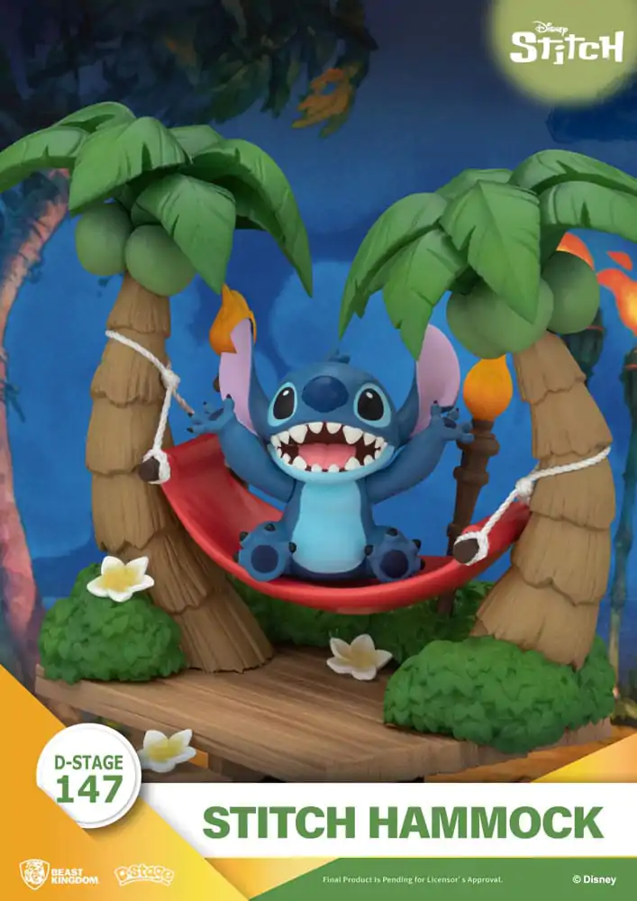 Lilo & Stitch D-Stage PVC Diorama Stitch Hammock 13 cm zdjęcie produktu
