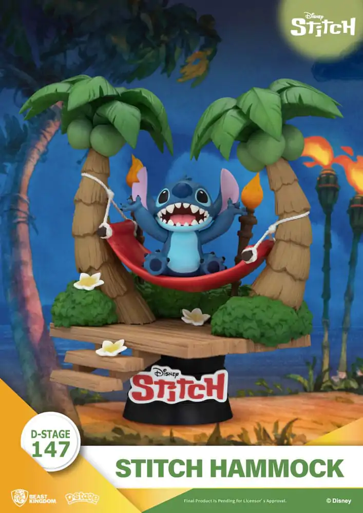 Lilo & Stitch D-Stage PVC Diorama Stitch Hammock 13 cm zdjęcie produktu