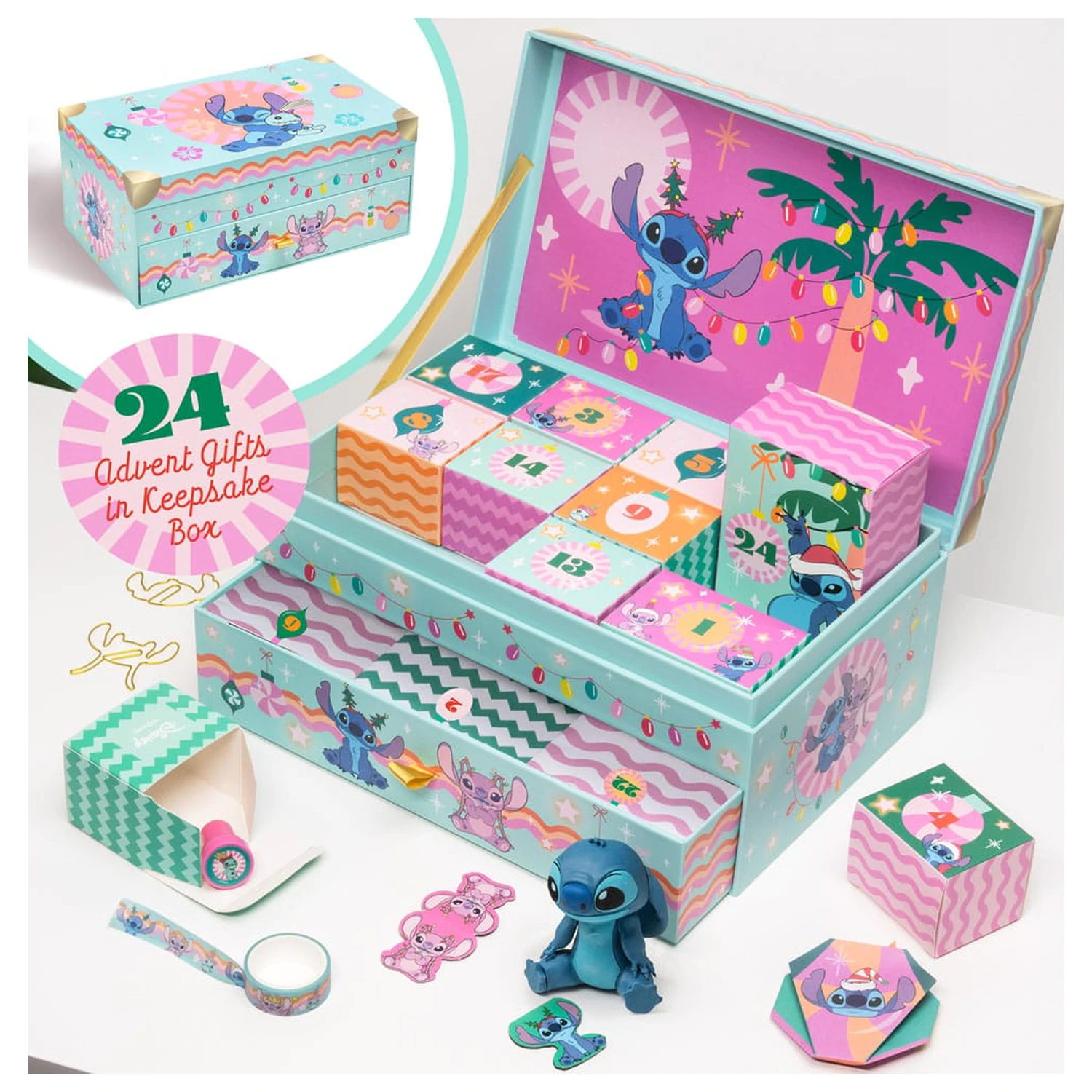 Lilo & Stitch Kalendarz Adwentowy Pamiątkowe Pudełko Stitch & Angel zdjęcie produktu