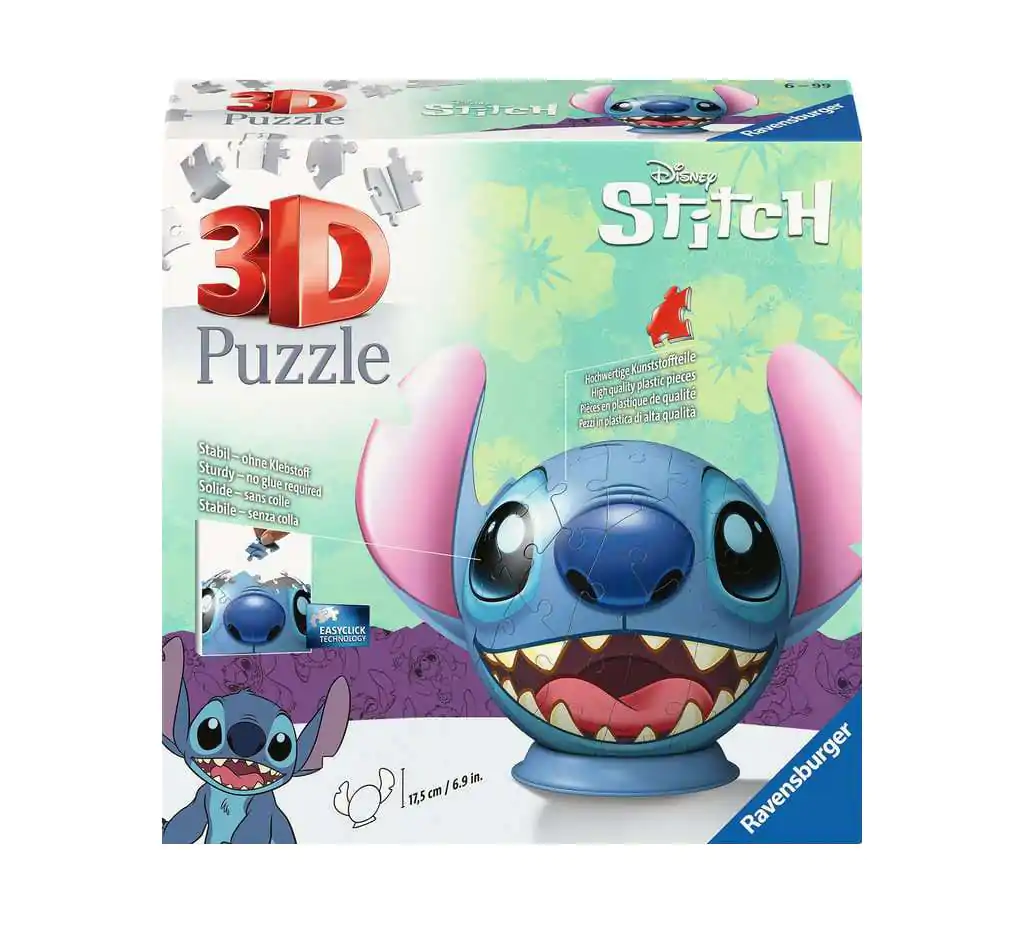 Lilo & Stitch 3D Puzzle Ball z Uszami Stitch (72 elementy) zdjęcie produktu